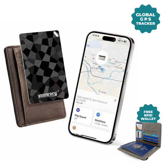 WoodenCrew™ AirSlate GPS Wallet Tracker
