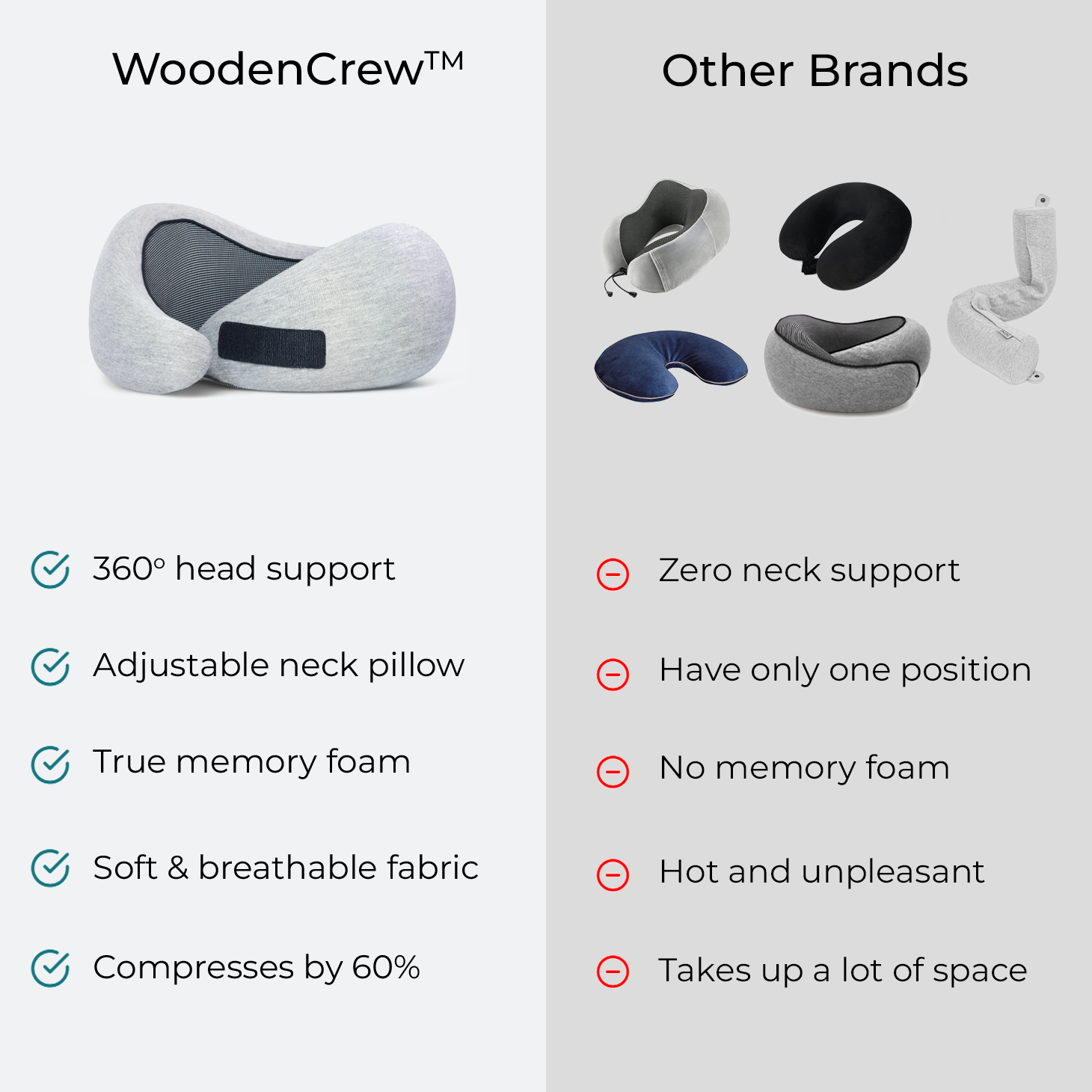 WoodenCrew™ Travel Pillow | Ultimate Kit - WoodenCrew