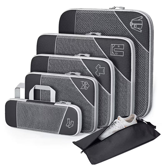 WoodenCrew™ 6Pcs Compress Packing Cubes