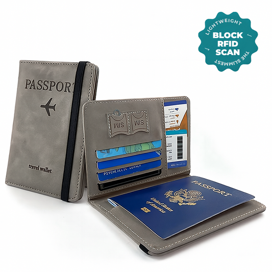 WoodenCrew™ RFID Blocking Passport, SIM, Credit Card Holder