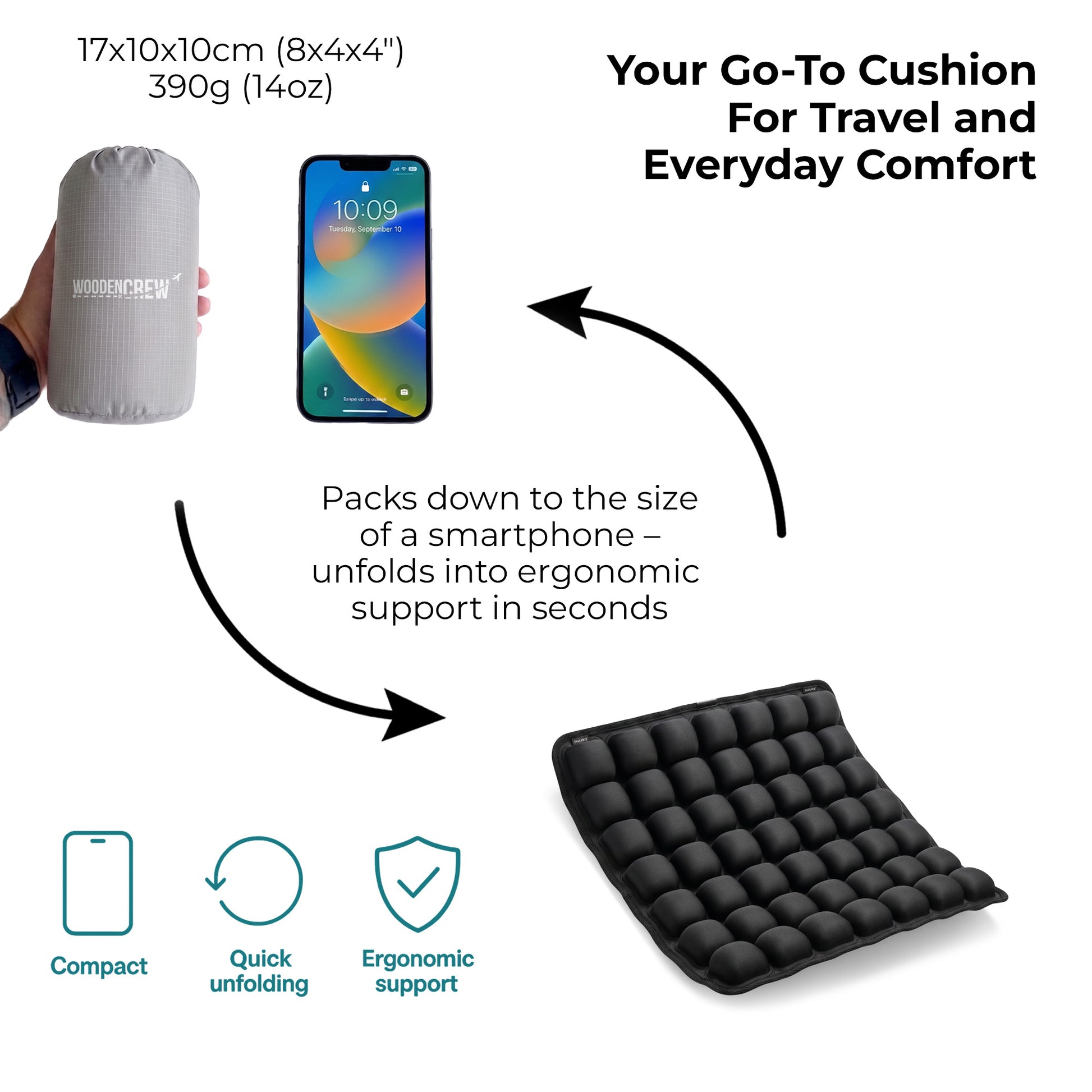WoodenCrew™ AirSeat Travel Cushion