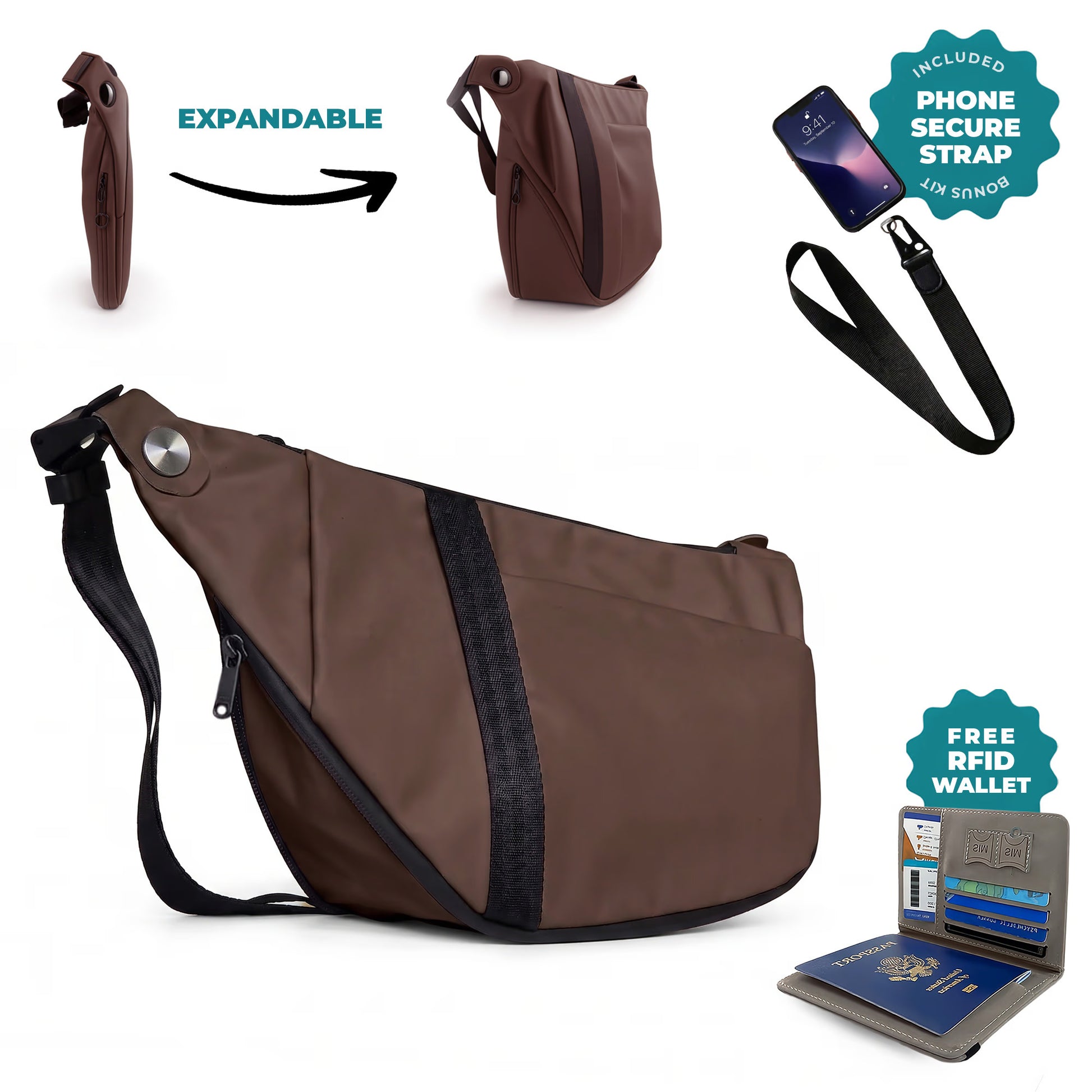 WoodenCrew™ Expandable Anti-Theft Bag Kit