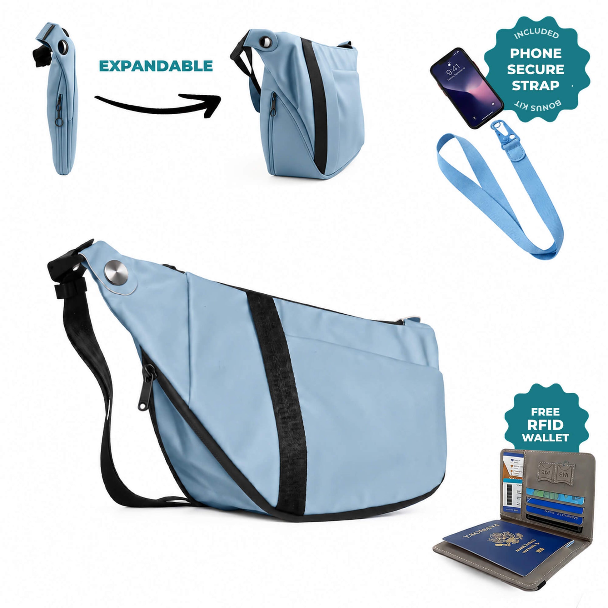 WoodenCrew™ Expandable Anti-Theft Bag Kit