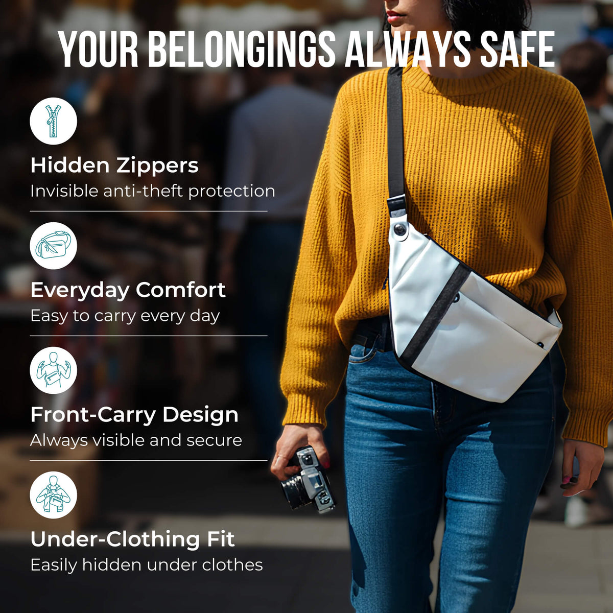 WoodenCrew™ Expandable Anti-Theft Bag