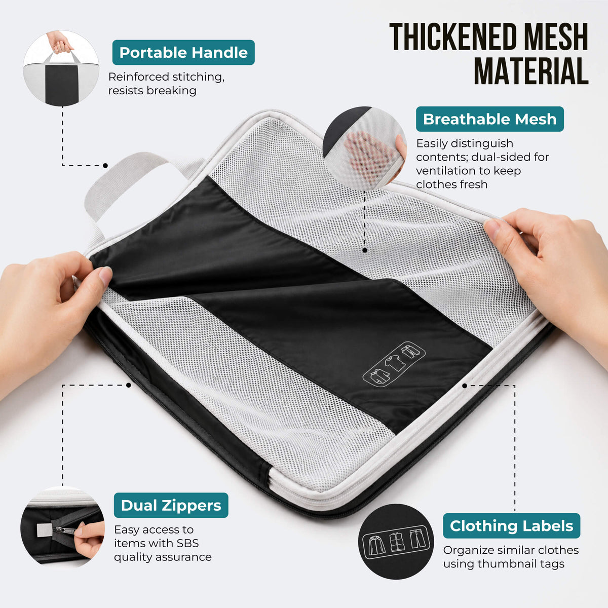 WoodenCrew™ 7Pcs Compress Packing Cubes