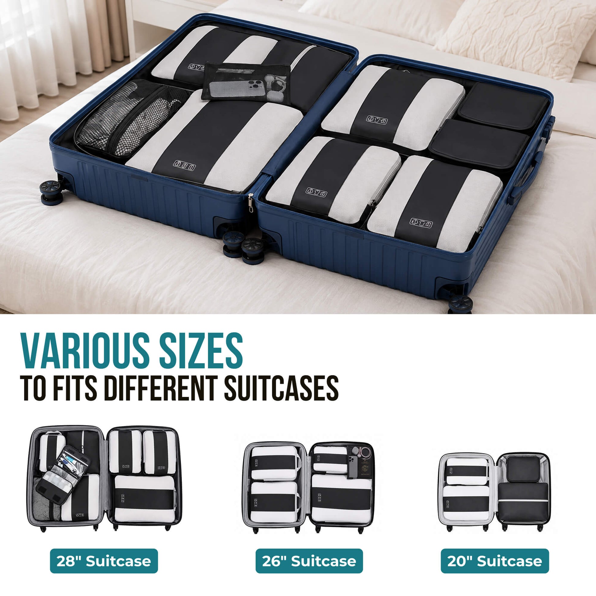 WoodenCrew™ 7Pcs Compress Packing Cubes