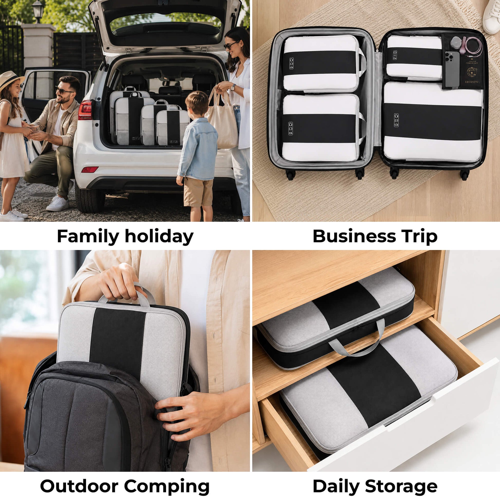 WoodenCrew™ 7Pcs Compress Packing Cubes