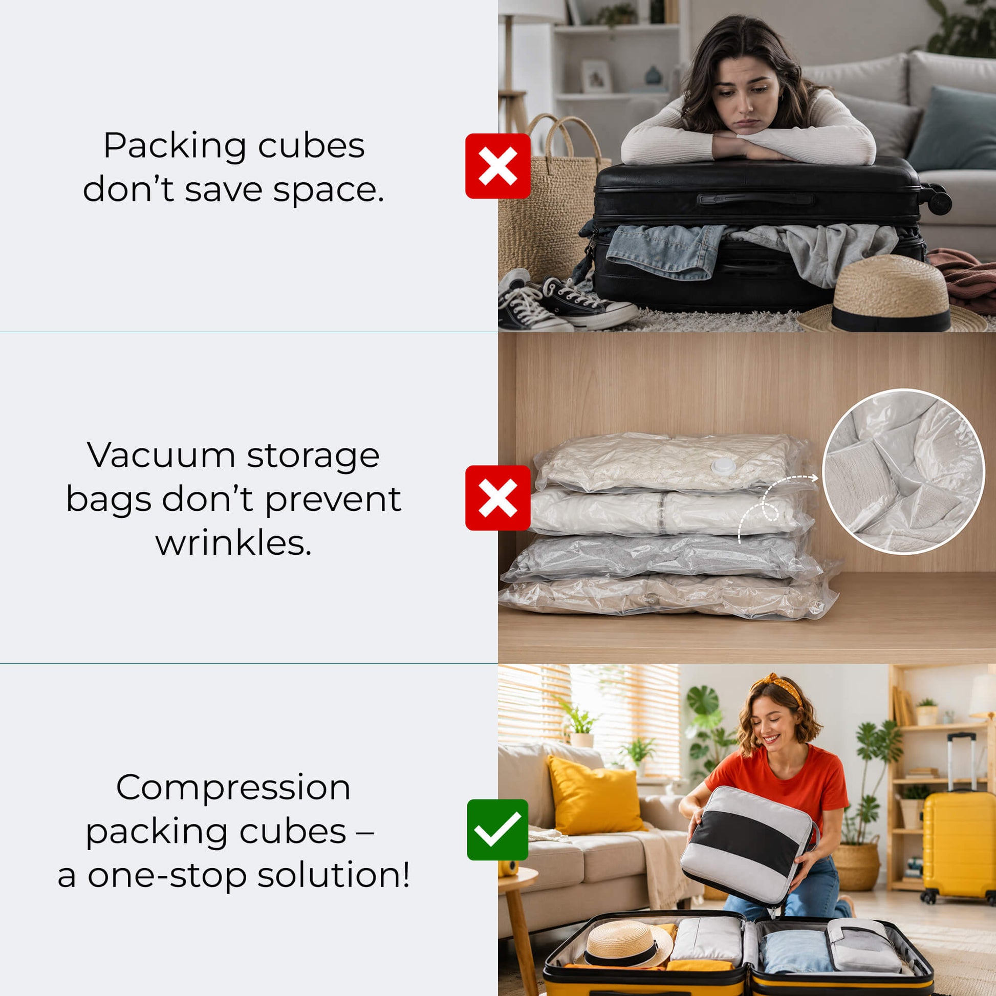 WoodenCrew™ 7Pcs Compress Packing Cubes