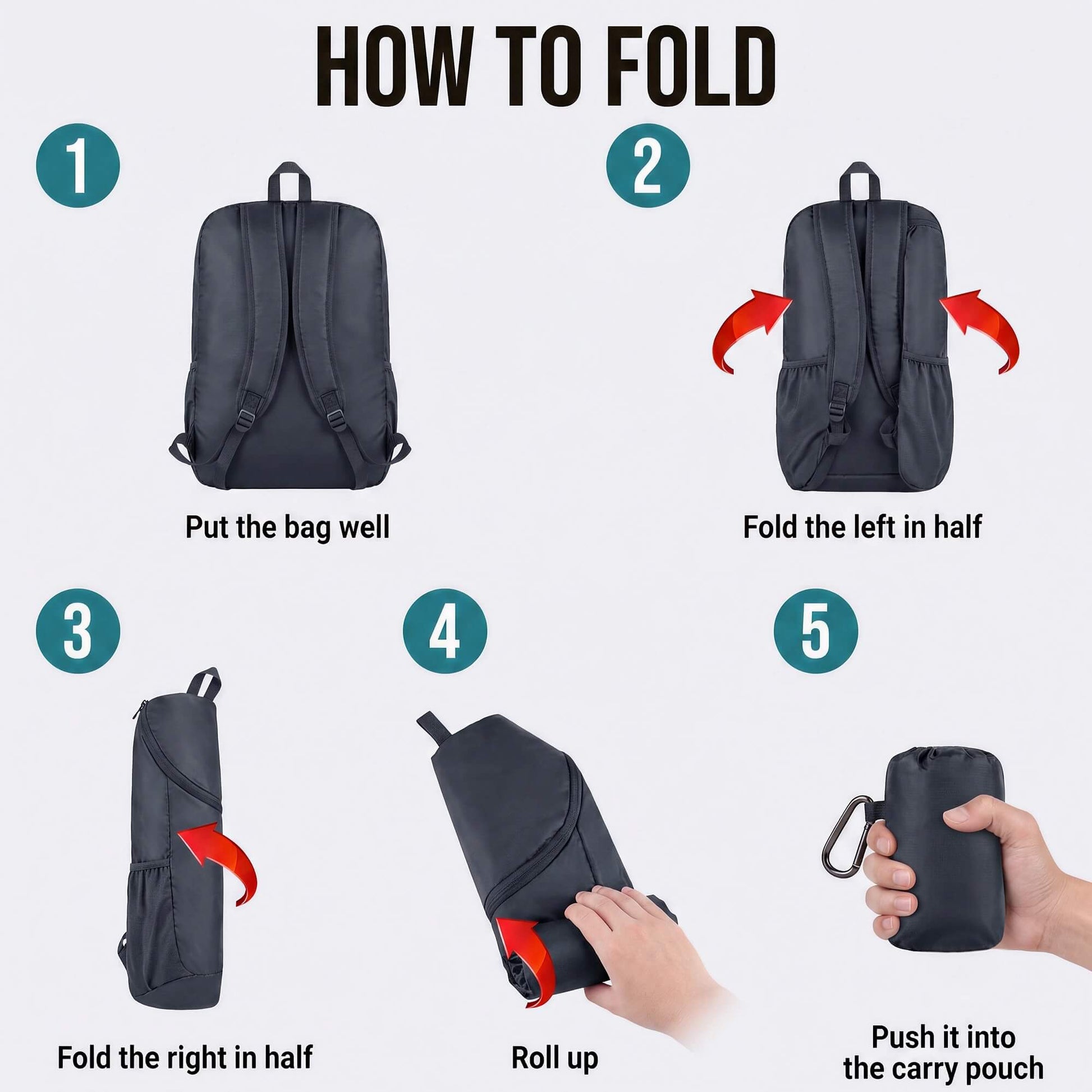 Foldable Travel Backpack That Packs to Pocket Size