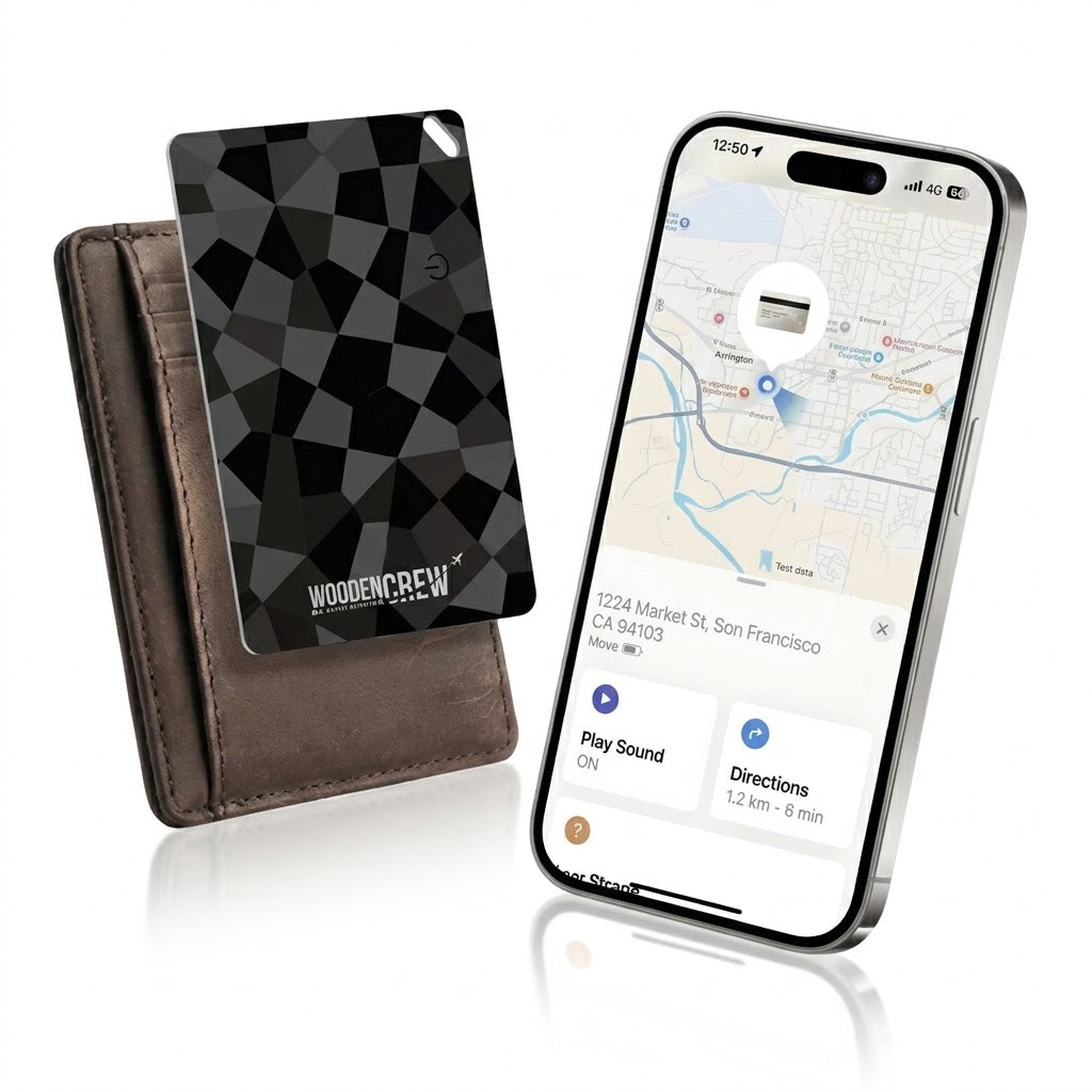 WoodenCrew™ | Rastreador de Billetera GPS AirSlate